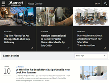 Tablet Screenshot of news.marriott.com